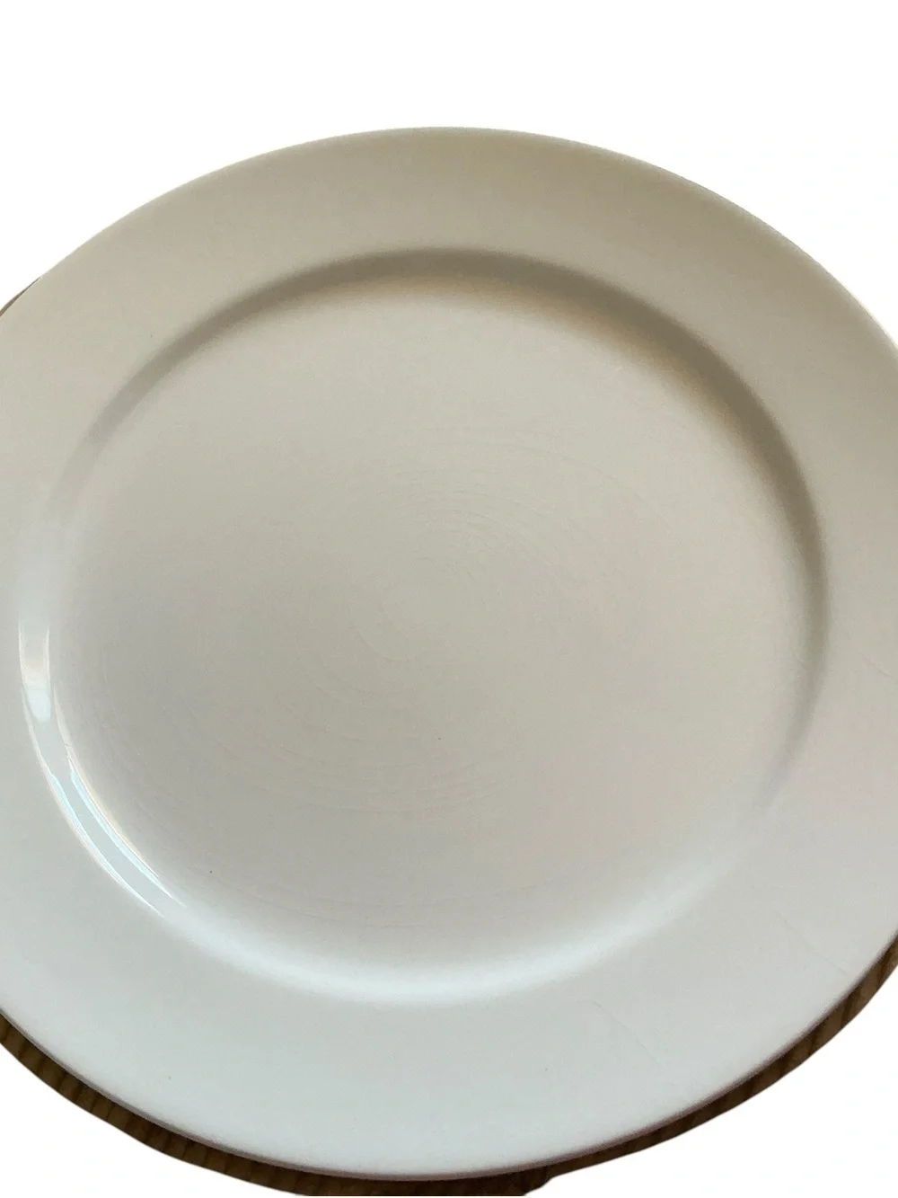 Vintage MCM Linens N Things white ceramic dinner plates set -6  10 7/8”